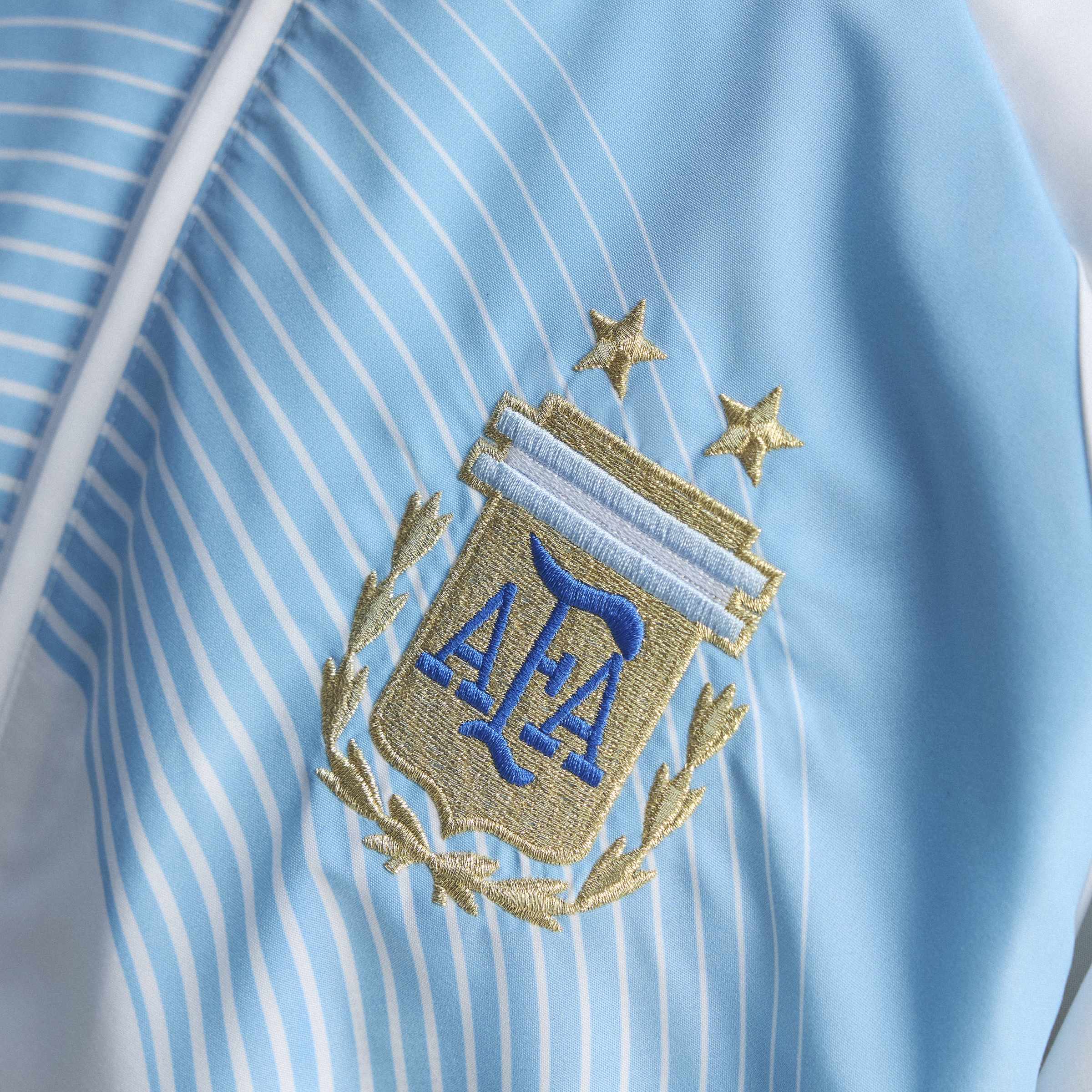 adidas Argentina Home Mens Track Top 2006 White Sky Blue