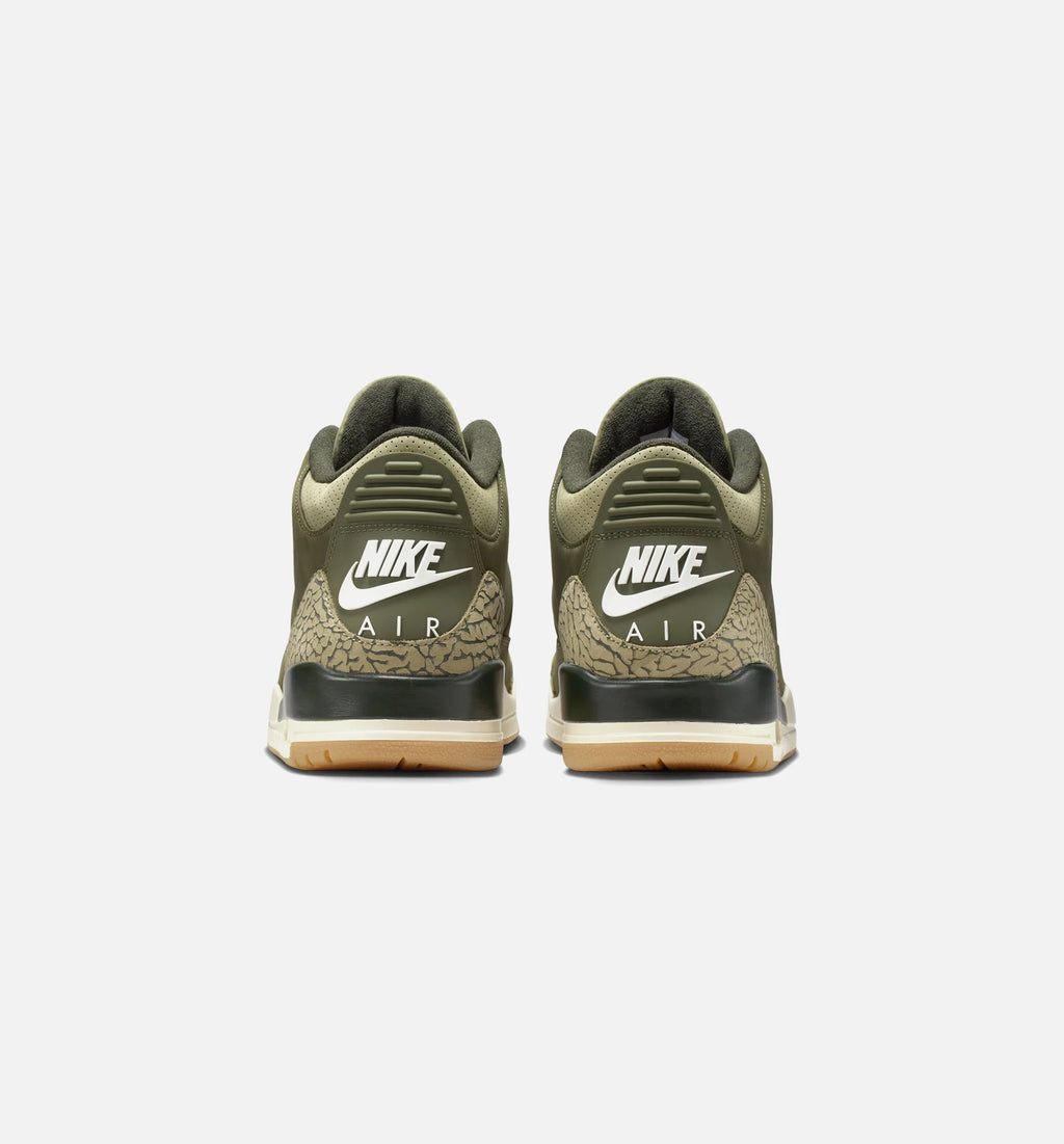 Air Jordan 3 Retro Medium Olive Mens Lifestyle Shoe Medium Olive Sequoia Neutral Olive Sail Total Crimson