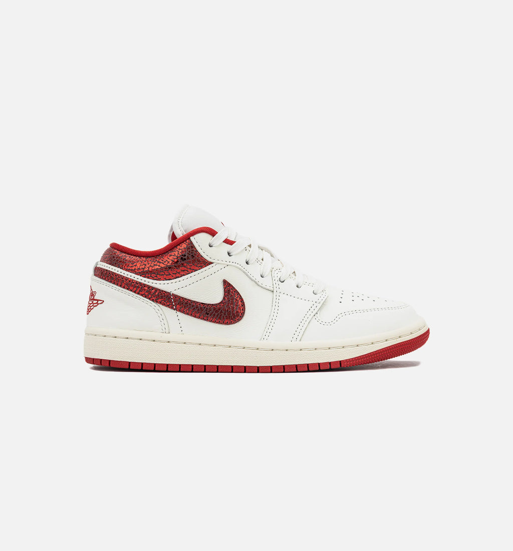 Air Jordan 1 Low SE Womens Lifestyle Shoe Sail Varsity Red Team Red