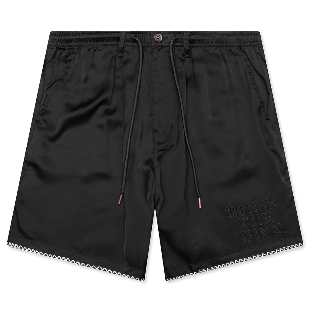 B Summer Blanket Stitch Short Black