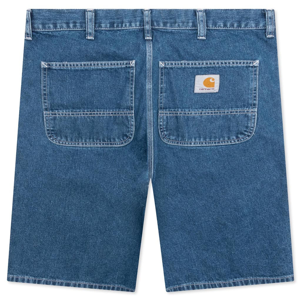 Simple Short Blue Stone Washed
