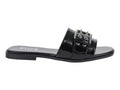 Sandalias ROZE Negro Charol Corrugado para Mujer