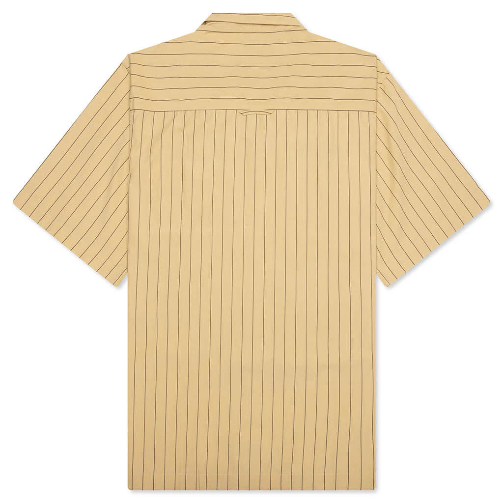 S S Hendry Shirt Seaton Stripe Straw Liberica
