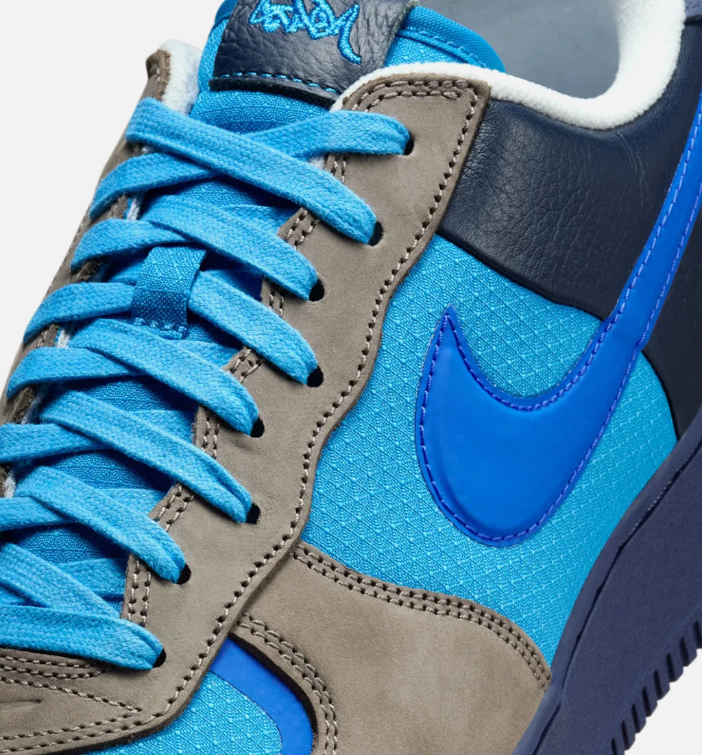 Air Force 1 Low x Stash Soft Grey and Harbor Blue Mens Lifestyle Shoe Soft Grey Harbor Blue Varsity Royal