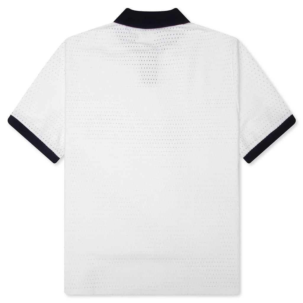 Pique Colorblock Polo Bone