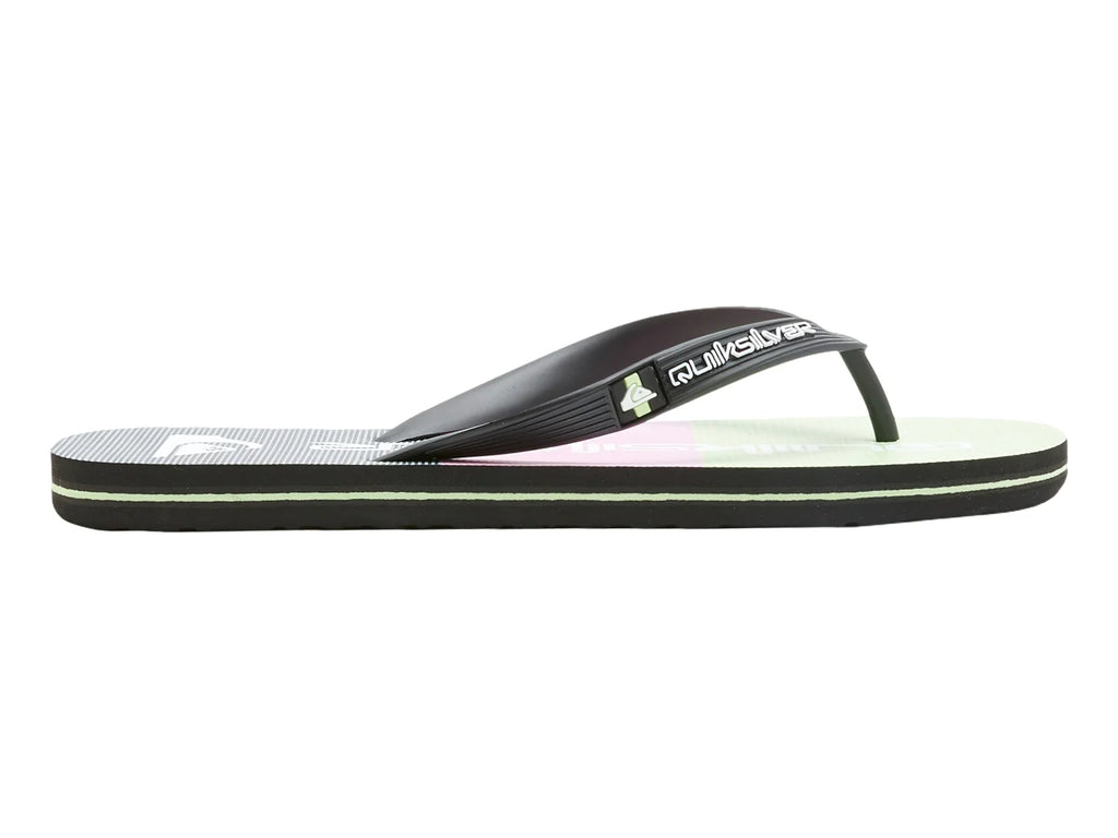 Sandalias Quiksilver Molokai Stripe Negro y Verde para Hombre