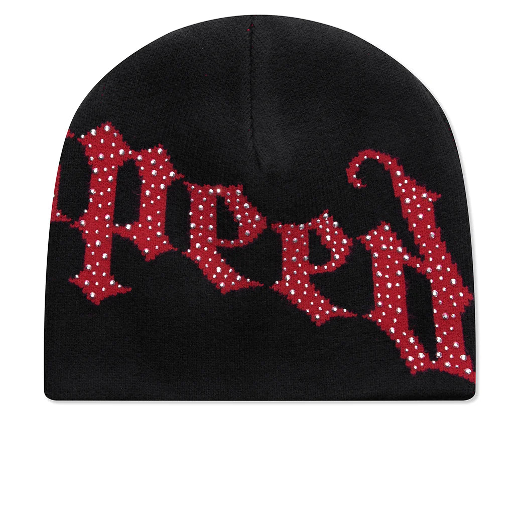 OG Logo Studded Beanie Black Red