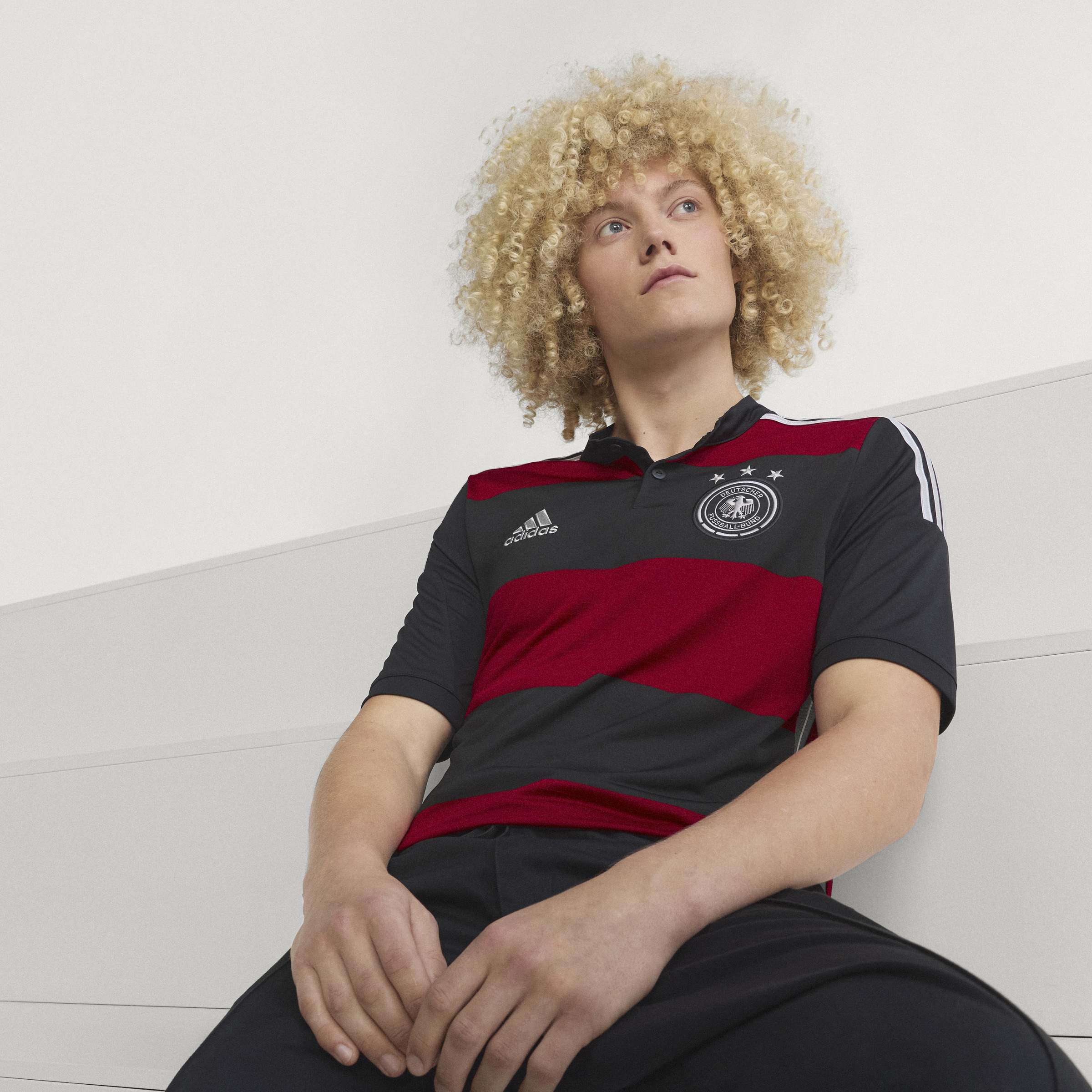 adidas Germany Away 2014 Mens Soccer Jersey Black Red White