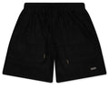 Pointelle Crochet Drawcord 7 Shorts Black