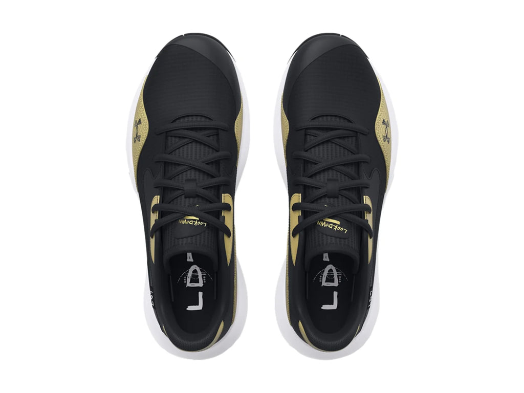 Tenis Under Armour Lockdown 7 Low Negro y Dorado para Hombre