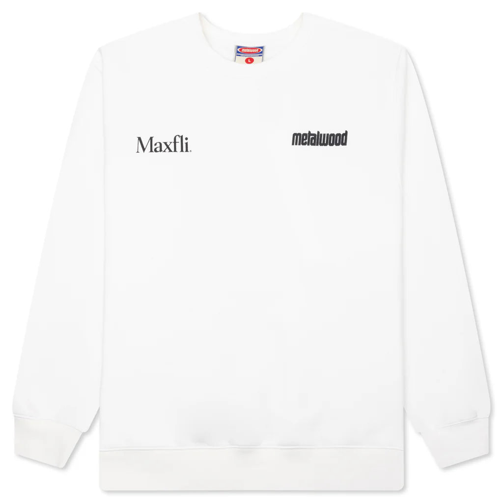 Metalwood x Maxfli Aussie Blade Crewneck Sweatshirt White