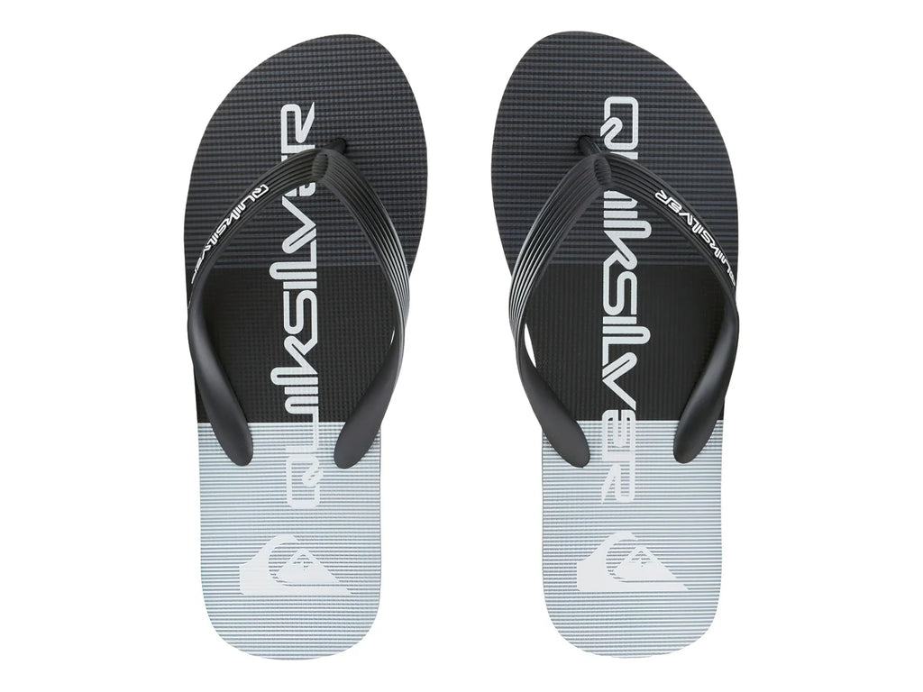 Sandalias Quiksilver Molokai Stripe Negro y Gris para Hombre