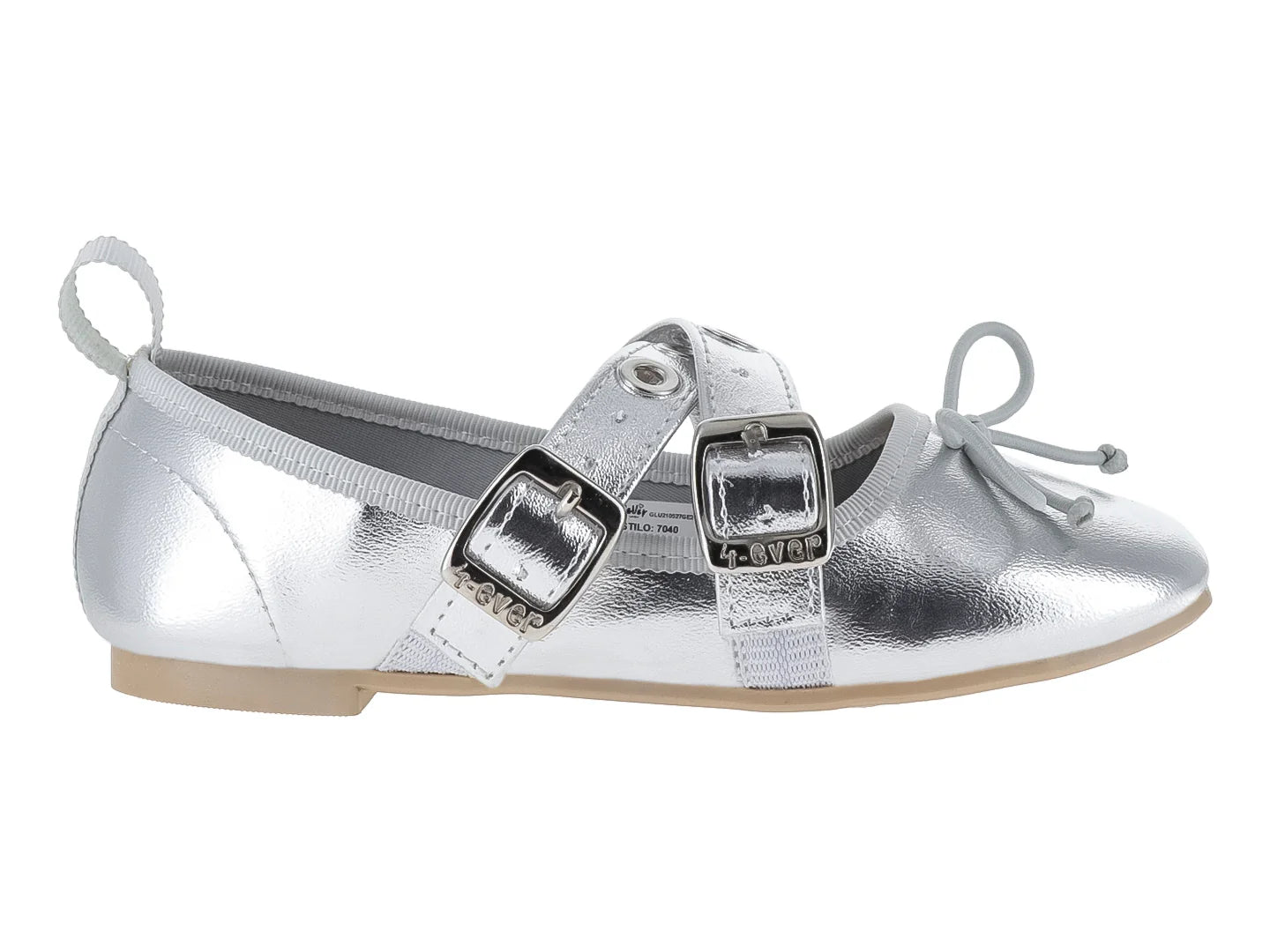 Zapatos Planos 4EVER Color Plata para Niña