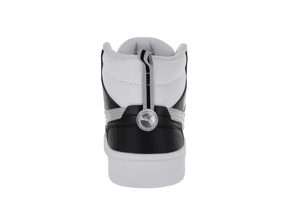 Tenis PUMA Rebound V6 Blanco Negro Plata para Mujer