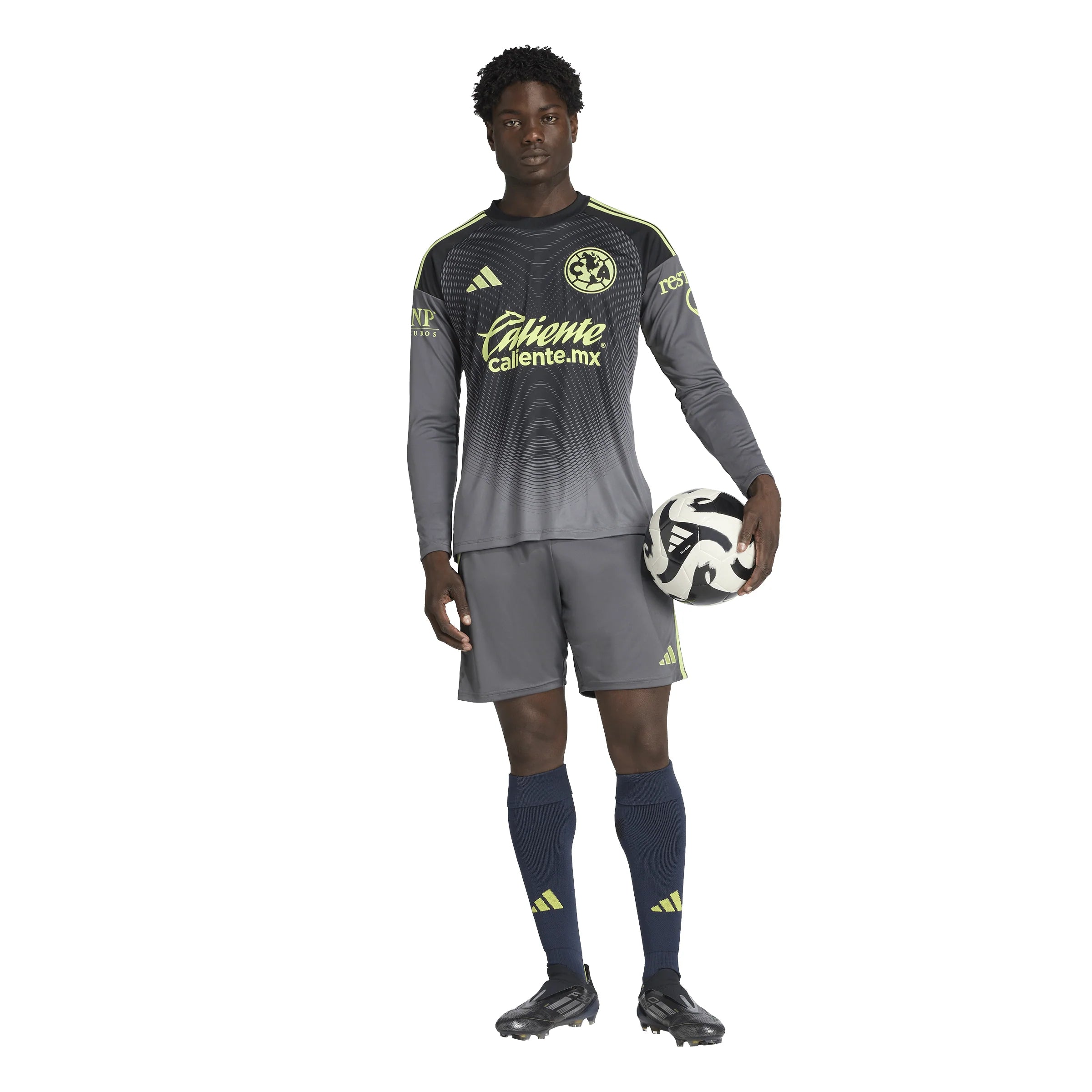 adidas Club América Long Sleeve Mens Goalkeeper Jersey 25 26 Grey