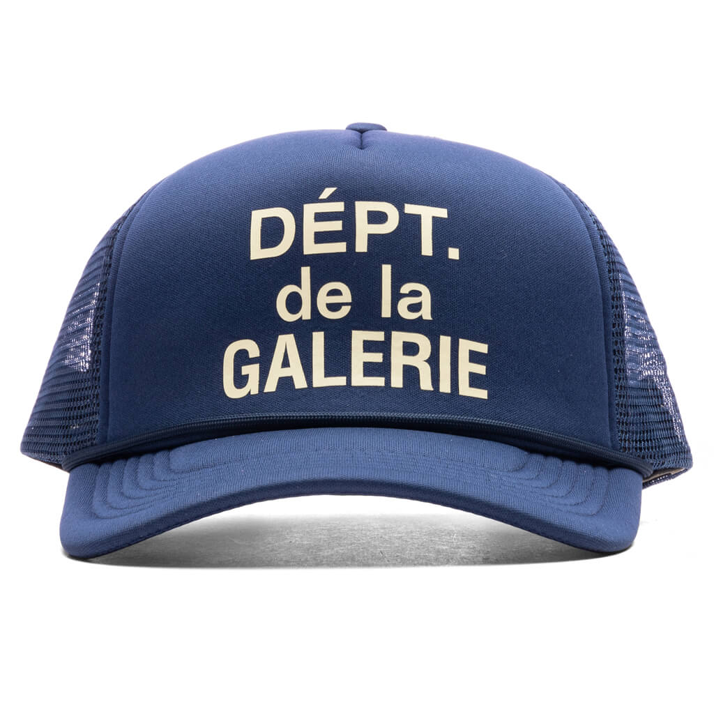 French Logo Trucker Hat Navy