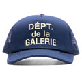 French Logo Trucker Hat Navy