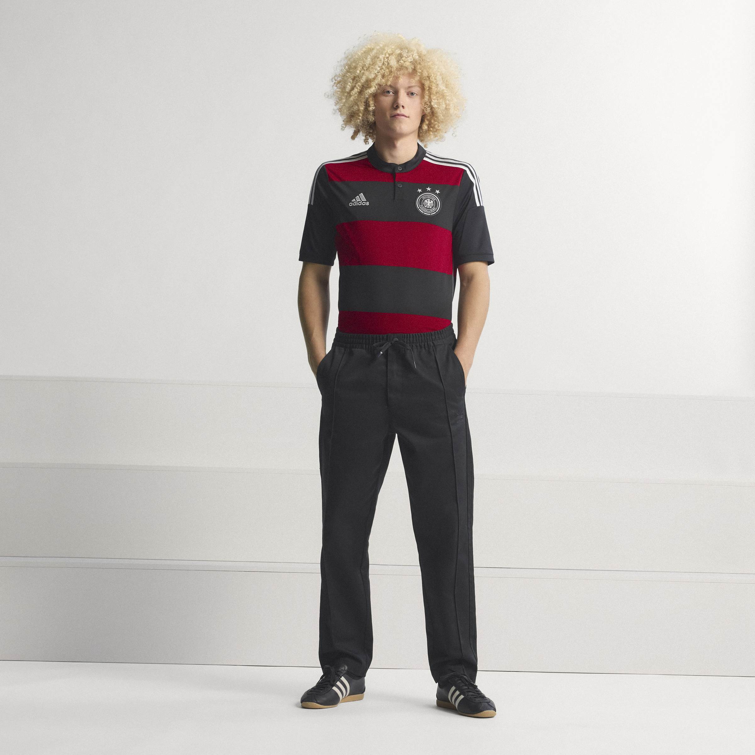 adidas Germany Away 2014 Mens Soccer Jersey Black Red White