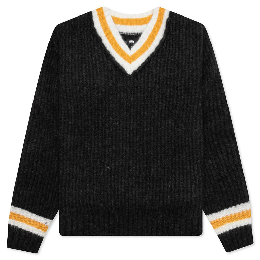 Mohair Tennis Sweater Charcoal