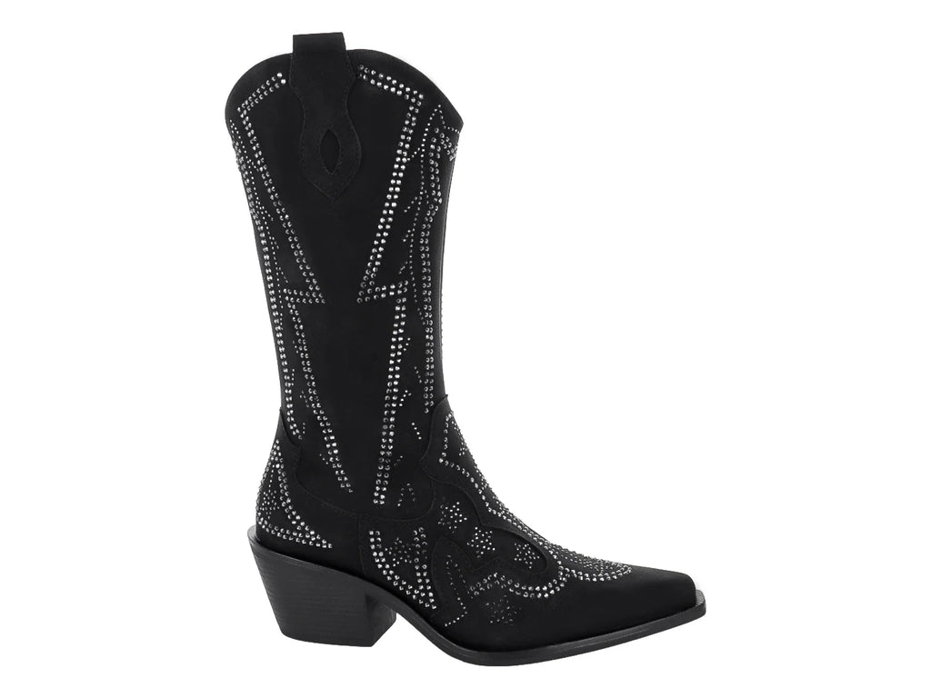 Botas Vaqueras ROZE Negro para Mujer