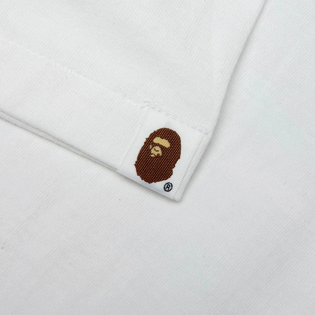 BAPE Check College Tee White Blue