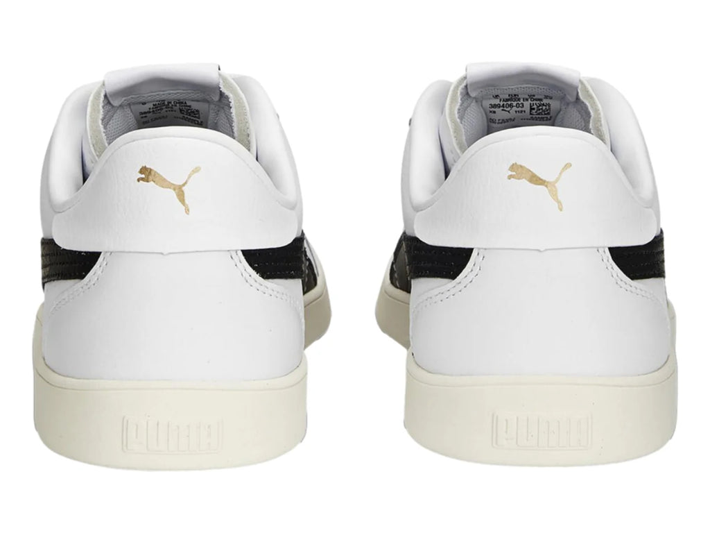Tenis PUMA Club 5V5 Blanco Negro y Oro para Hombre