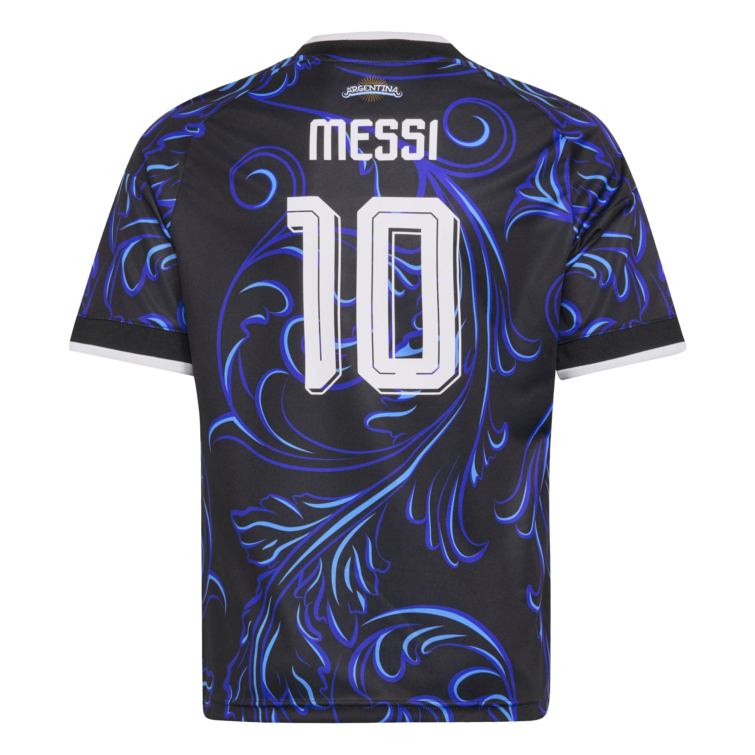 adidas Argentina Away Messi Youth Soccer Jersey 2026 Black Blue