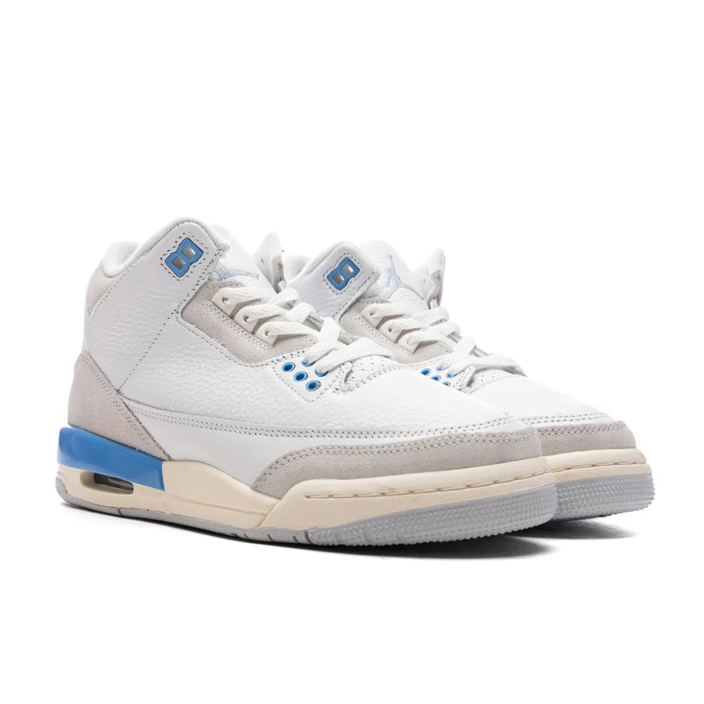 Air Jordan 3 Retro Lucky Shorts GS Summit White Hydrogen Blue Legend Blue
