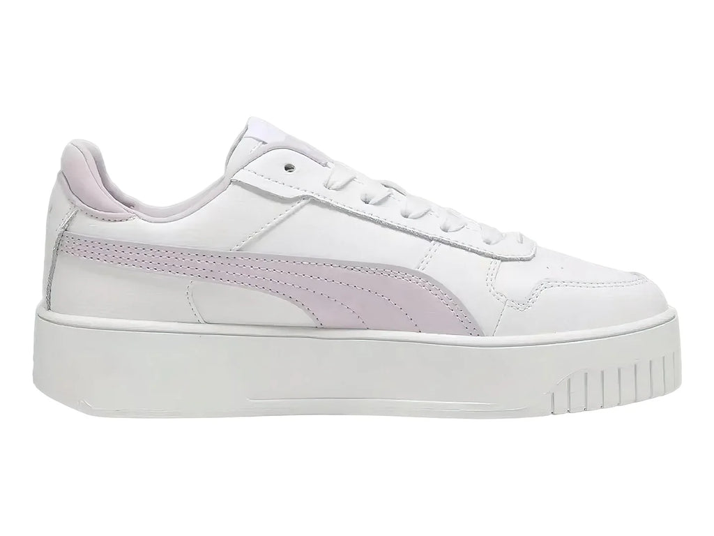 Tenis PUMA Carina Street Blanco y Lila para Niña