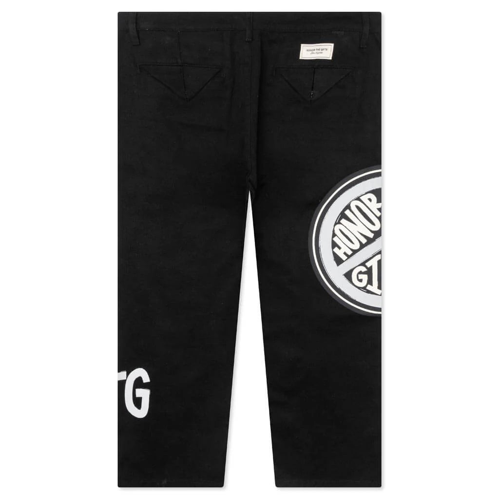 Peace Print Trouser Pant Black