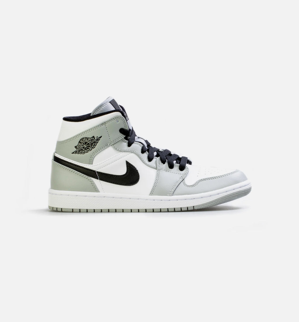 Air Jordan 1 Mid Smoke Grey Mens Lifestyle Shoe Black Grey
