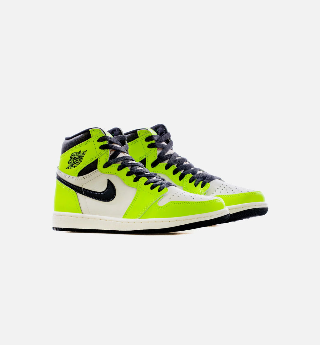 Air Jordan 1 High OG Visionaire Mens Lifestyle Shoes White Neon Green Free Shipping