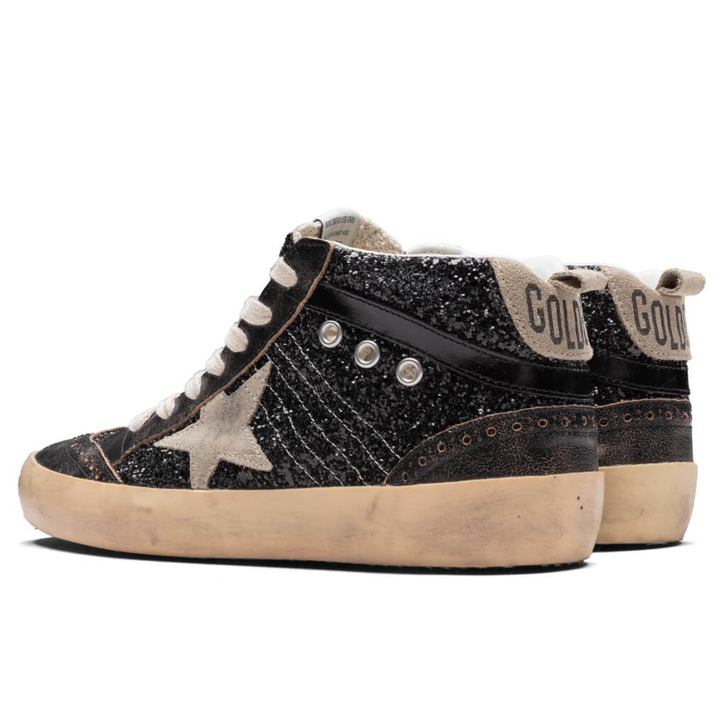 Womens Mid Star Black Beige Taupe