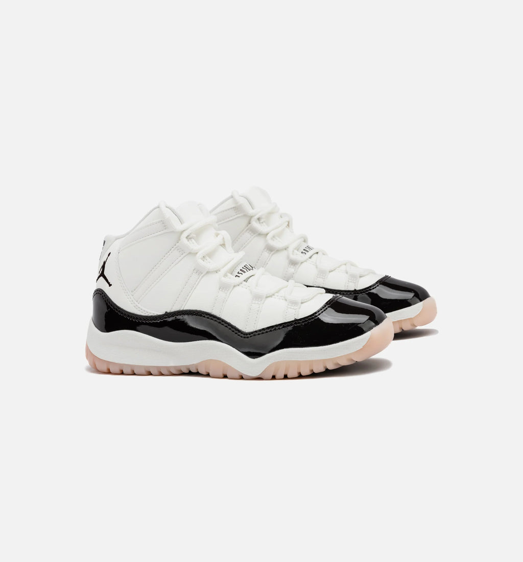 Air Jordan 11 Retro Neapolitan Preschool Lifestyle Shoe Sail Velvet Brown Atmosphere