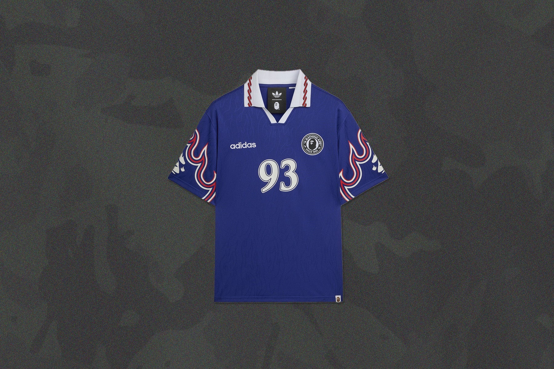 Adidas x BAPE S S Flame Jersey Japan Blue