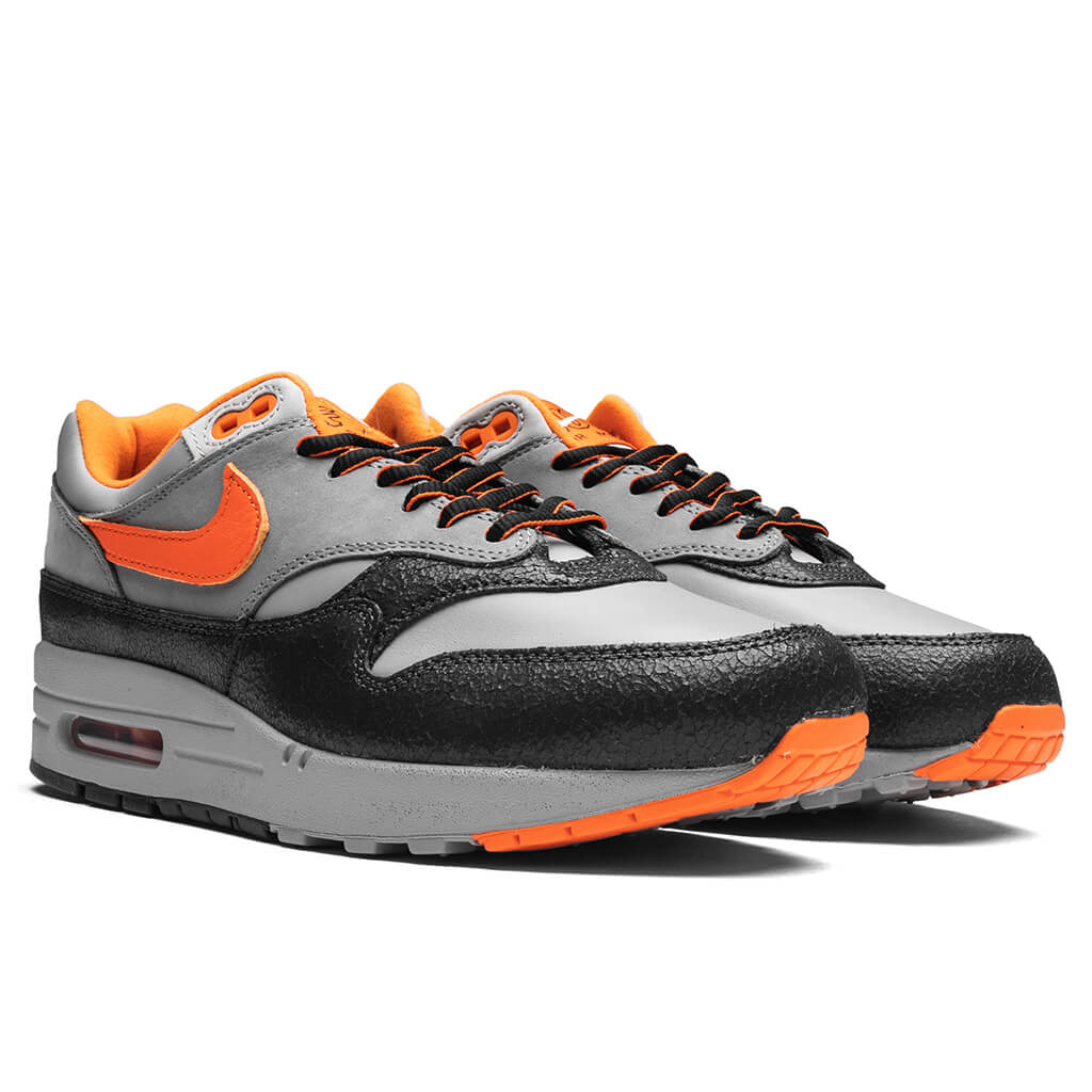 Nike x HUF Air Max 1 Brilliant Orange Anthracite Brilliant Orange Medium Grey