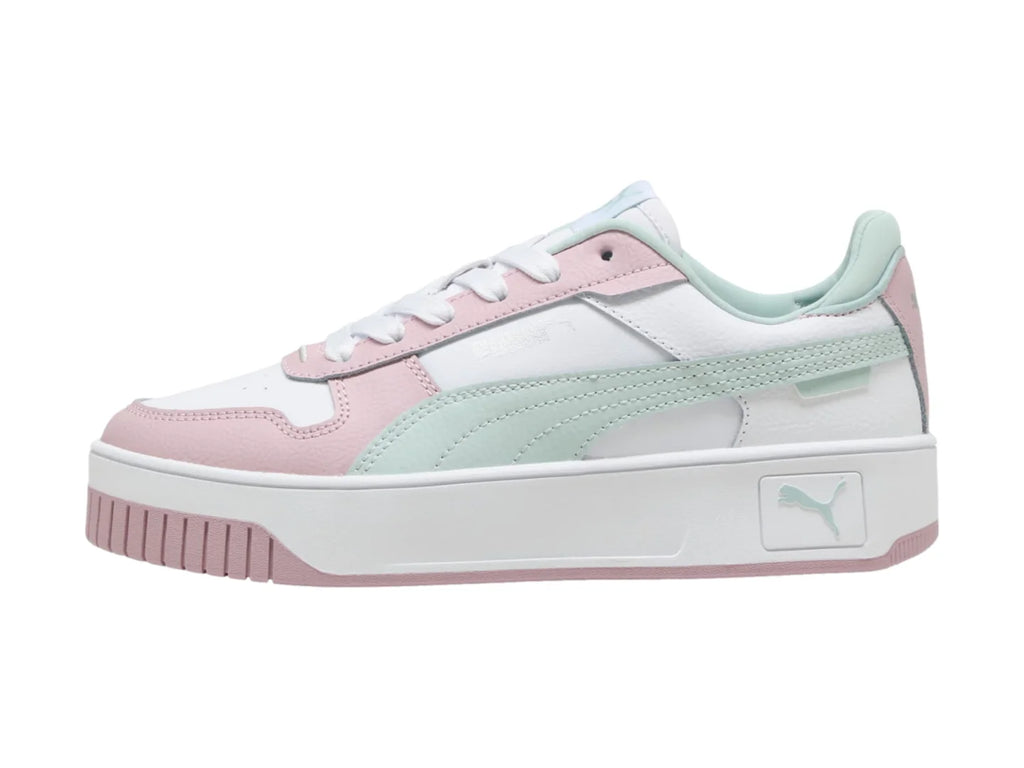 Tenis PUMA Carina Street Blanco y Colores Pastel para Niña