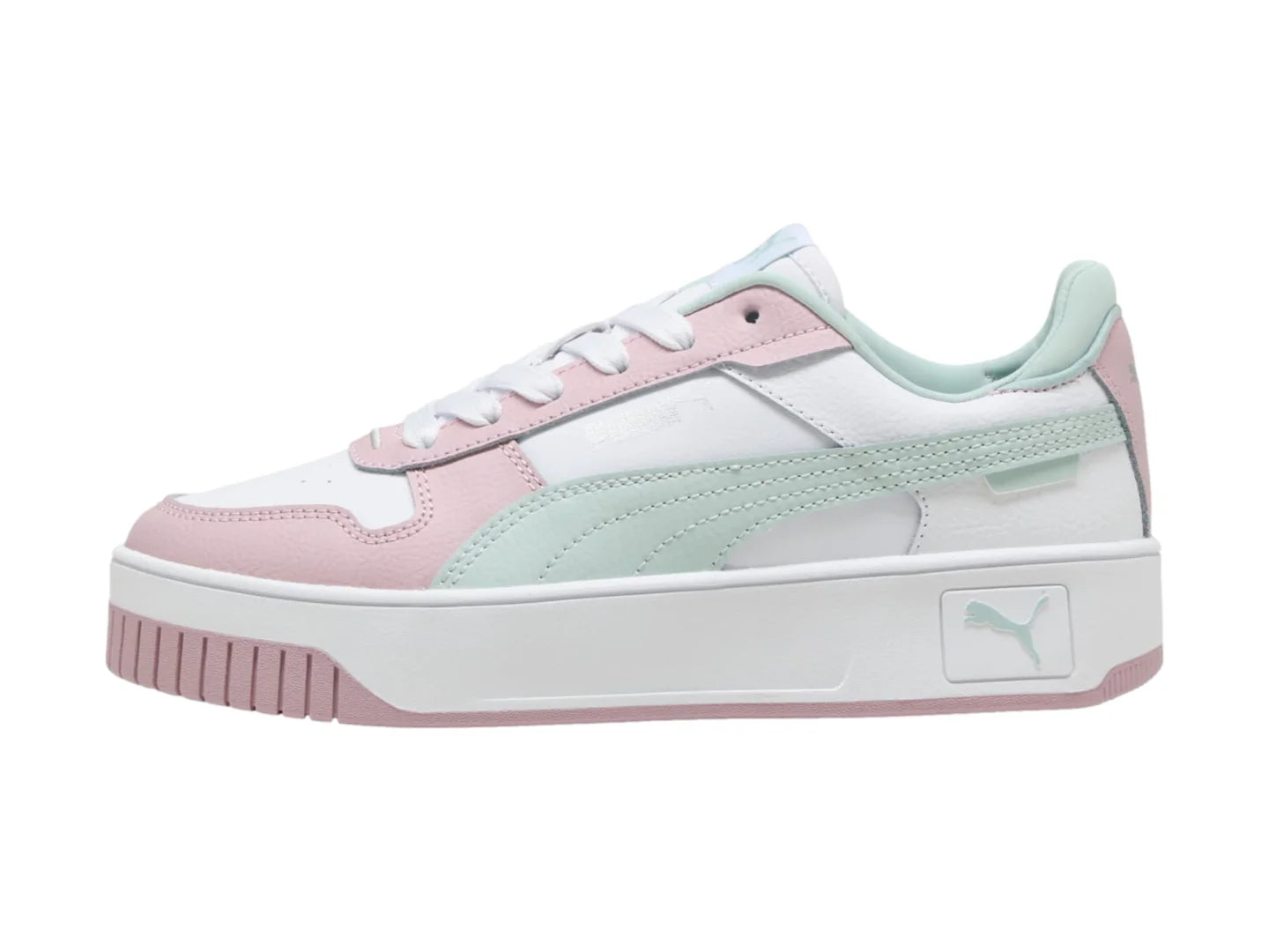 Tenis PUMA Carina Street Blanco y Colores Pastel para Niña