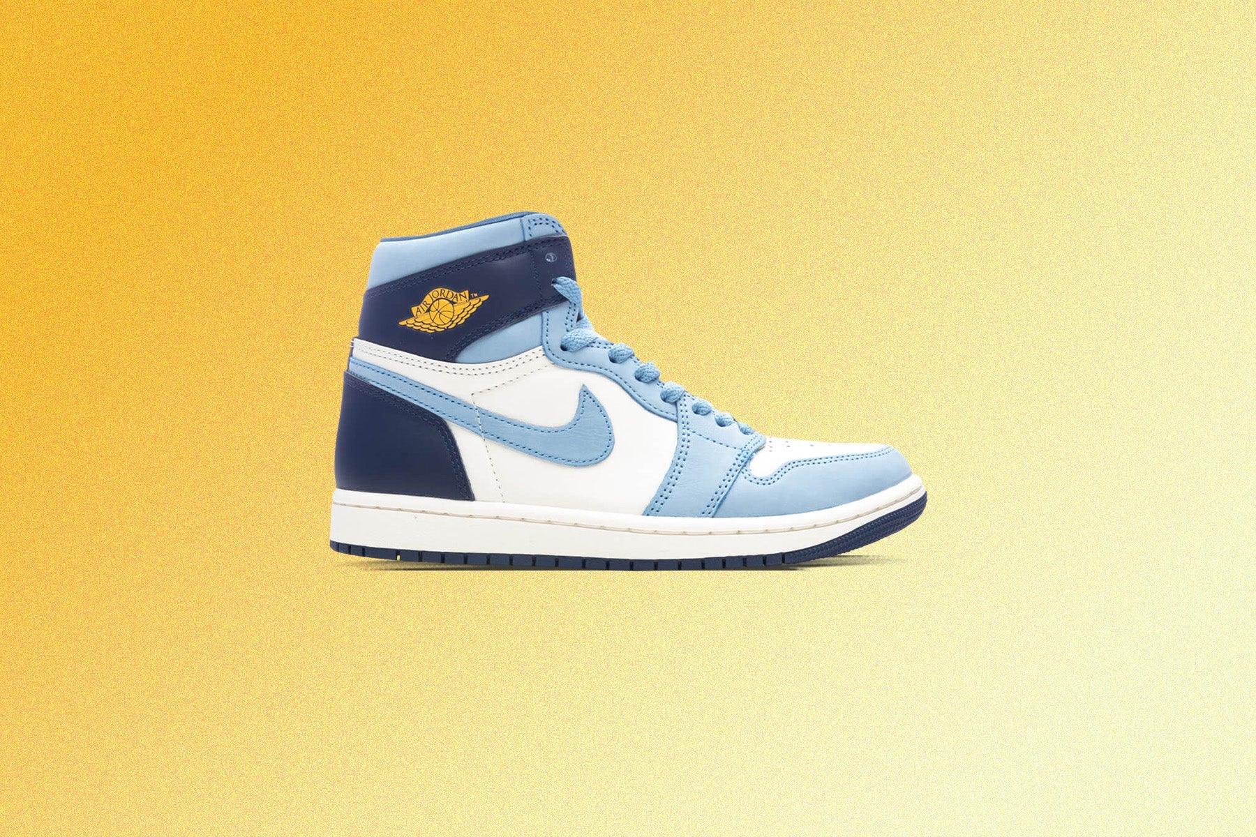 Womens Air Jordan 1 Retro High OG First in Flight University Blue University Gold Sail
