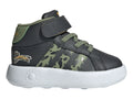 Tenis Adidas Grand Court Mid Verde y Carbon para Niño