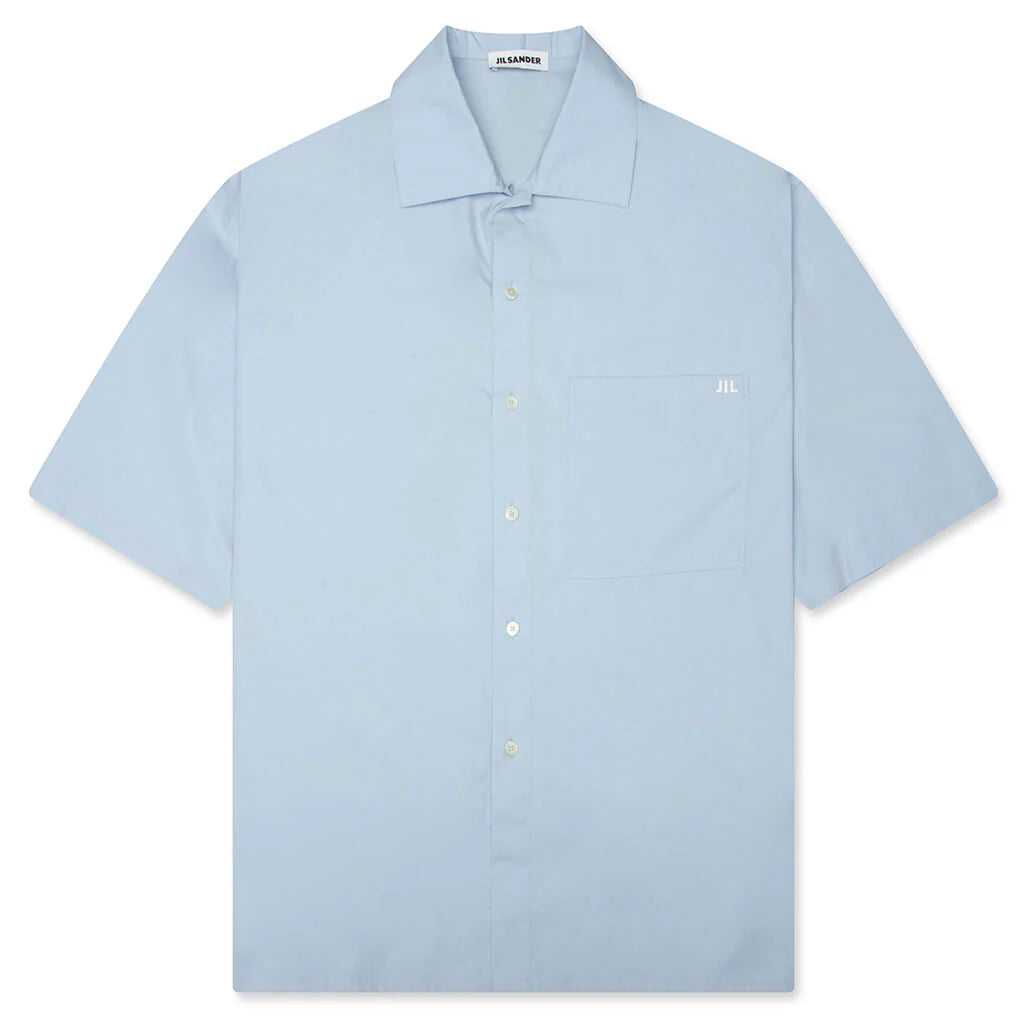 Lightweight Cotton Poplin Shirt Powder Blue