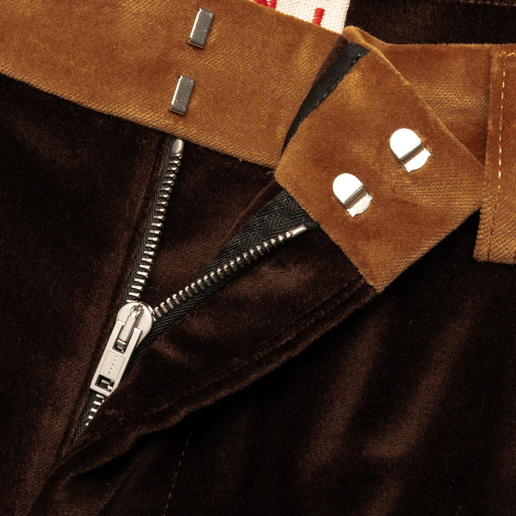 Cotton Velvet Trousers Wenge