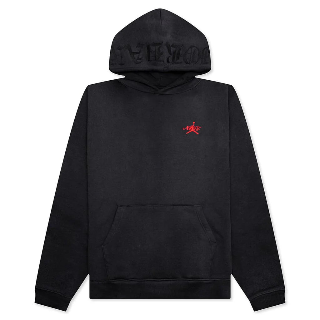 Awake NY x Jordan Fleece Hoodie Black Sail University Red