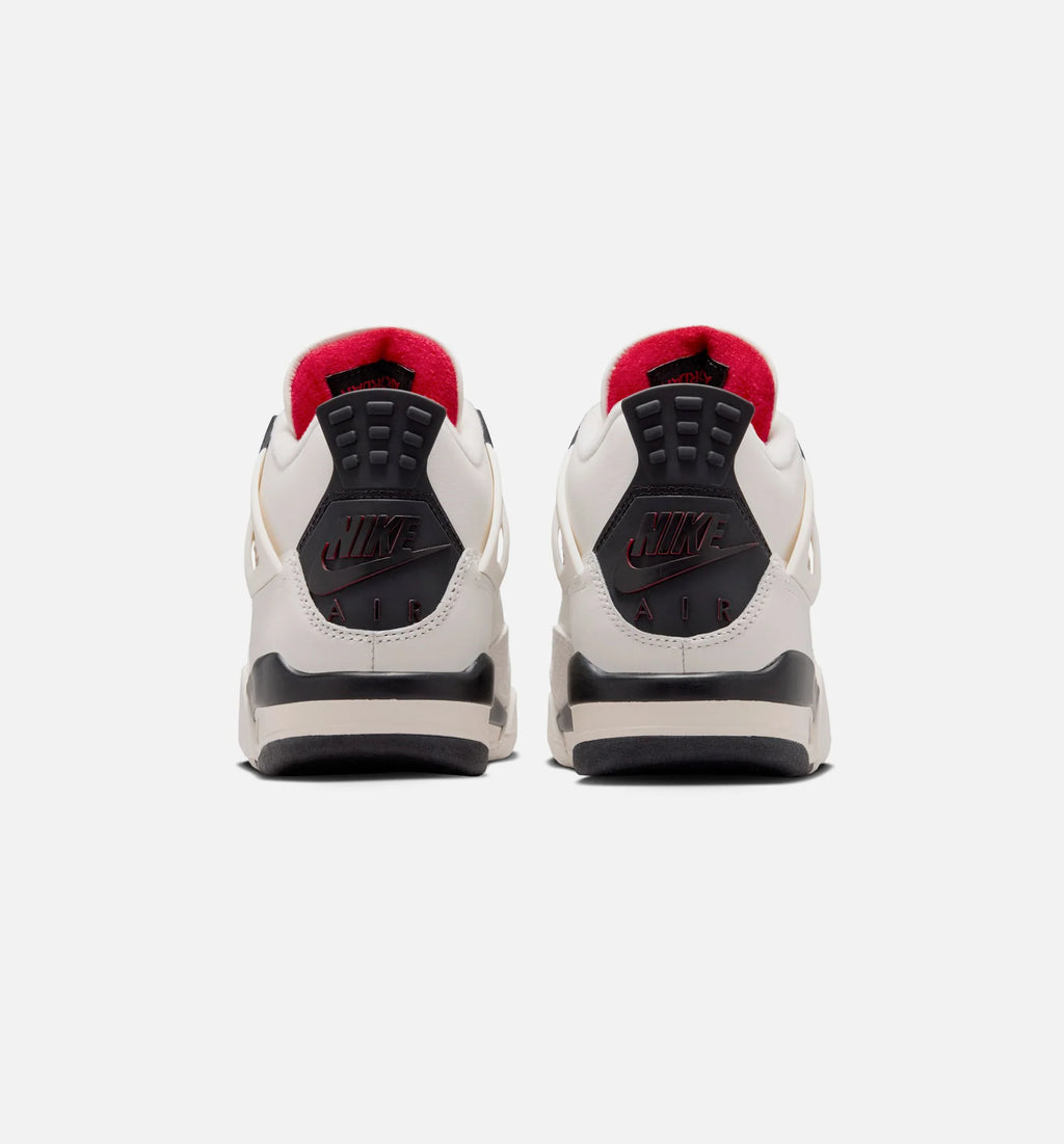 Air Jordan 4 Retro Flight Club Grade School Lifestyle Shoe Sail Black University Red