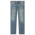 Unpicked Hem Straight Fit Pant Medium Blue