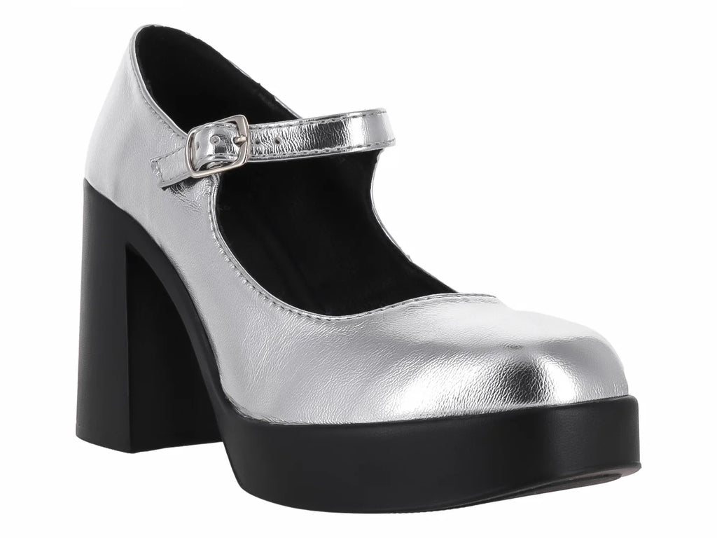 Zapato de Tacón Plata Nomadas para Mujer