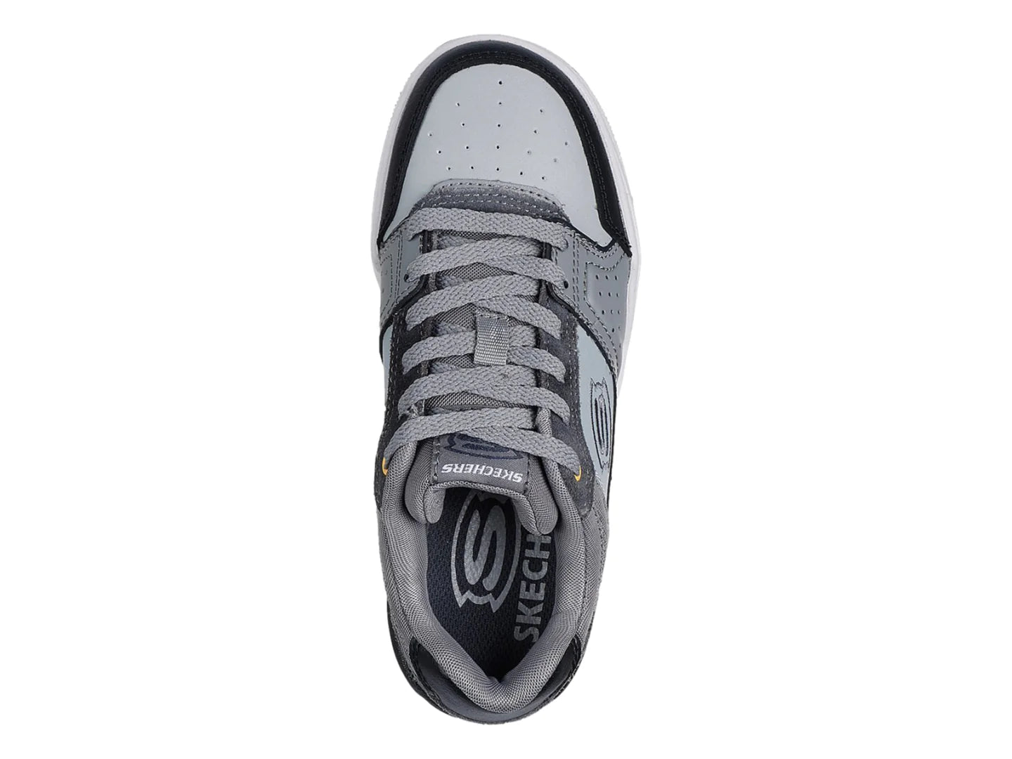 Tenis Skechers Street B Gris y Negro para Niño