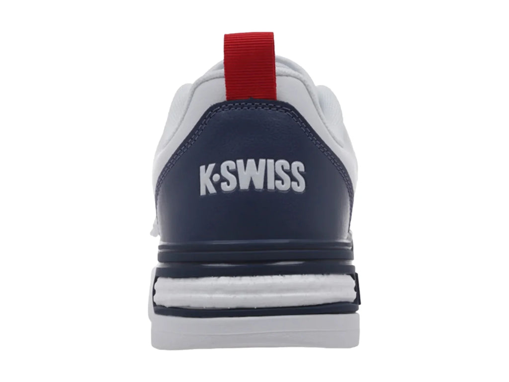Tenis K Swiss Fonte Blanco Azul Marino y Rojo para Hombre