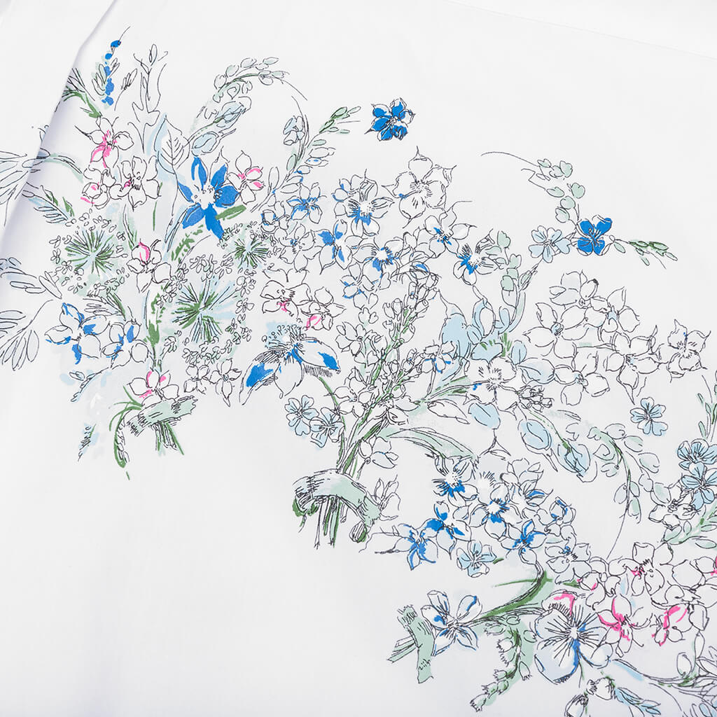 Flowers Poplin Shirt White