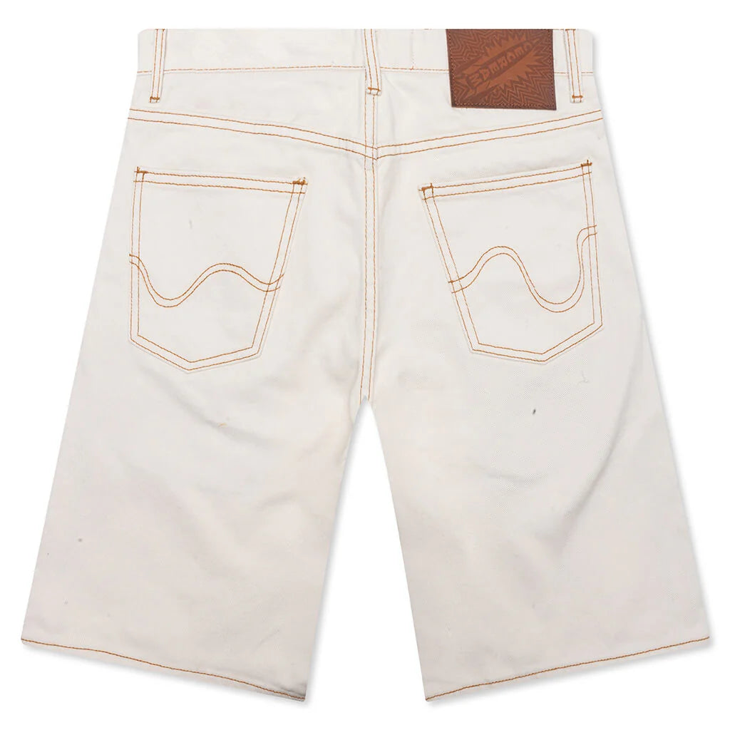 Cream Jean Strawberry Fit Shorts Whisper White